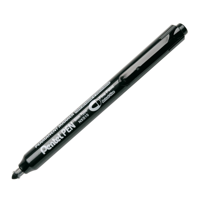 Pentel NXS15 - Marqueur permanent rétractable pointe fine 4 mm - Noir
