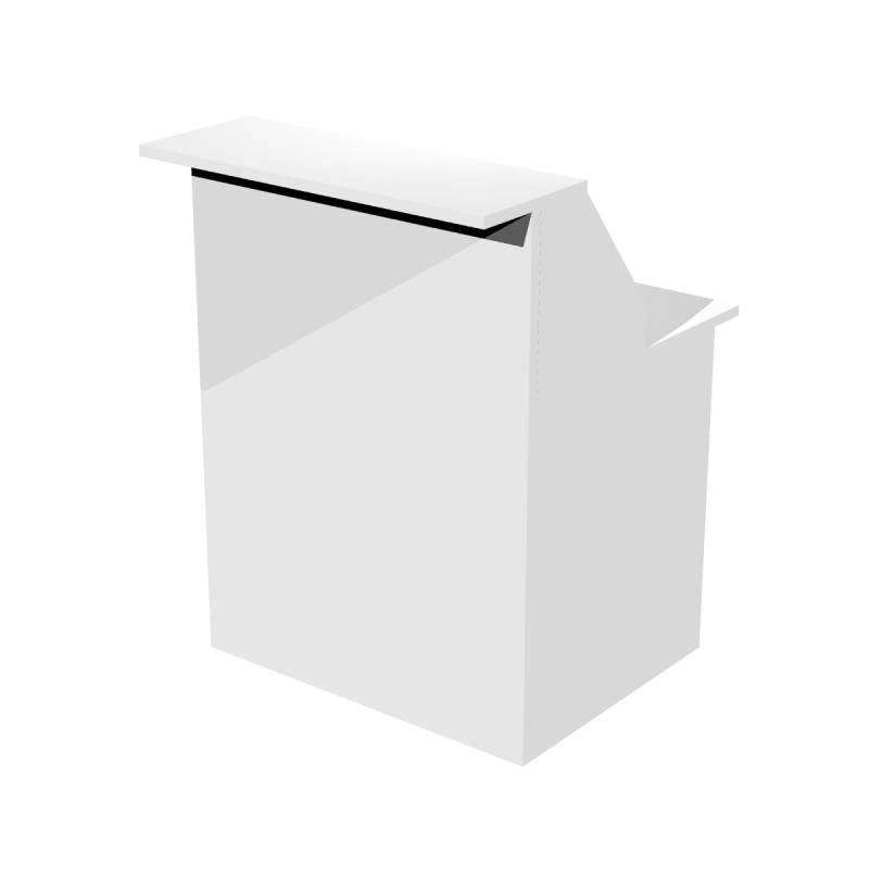 Module haut de banque d'accueil OLA - L.80 cm - Blanc