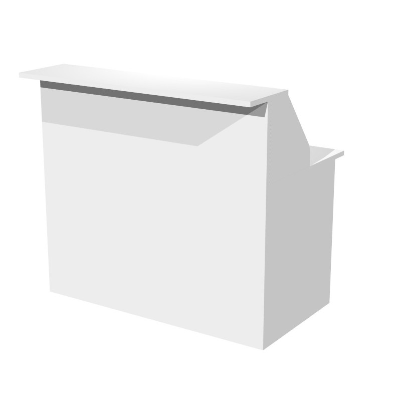 Module haut de banque d'accueil OLA - L.120 cm - Blanc
