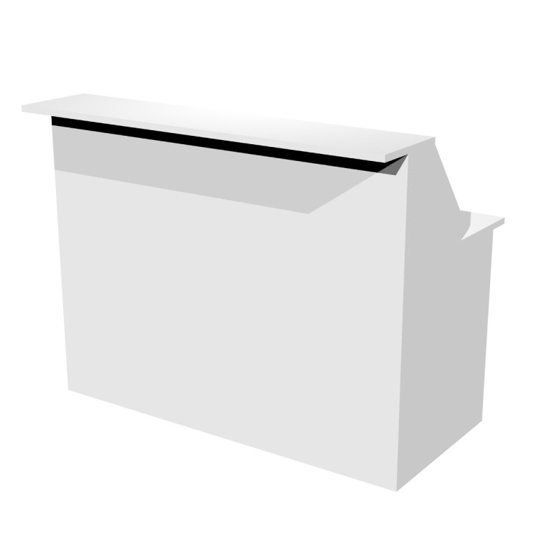 Module haut de banque d'accueil OLA - L.140 cm - Blanc