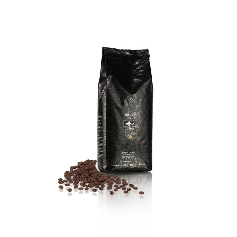 Miko® Diamant Noir - Café en grains 100% Arabica - paquet 1kg