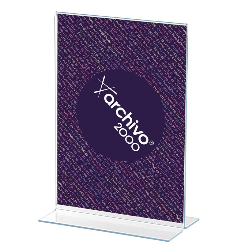 Archivo 2000 Présentoir de document vertical double face format A4 - Transparent