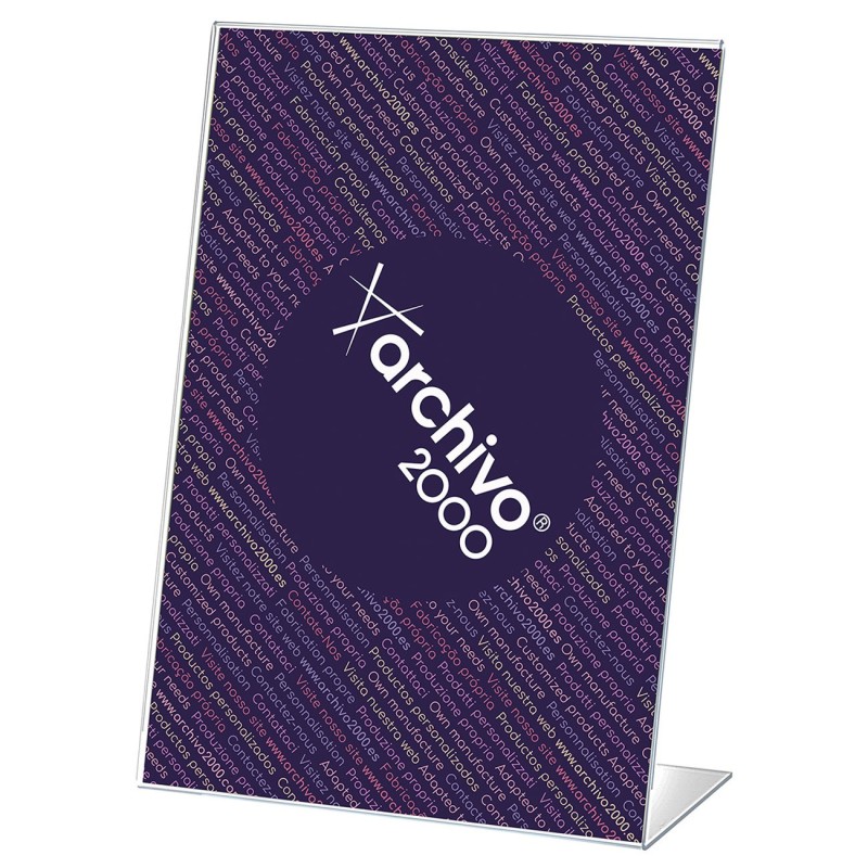 Archivo 2000 Présentoir de document vertical incliné format A4 - Transparent