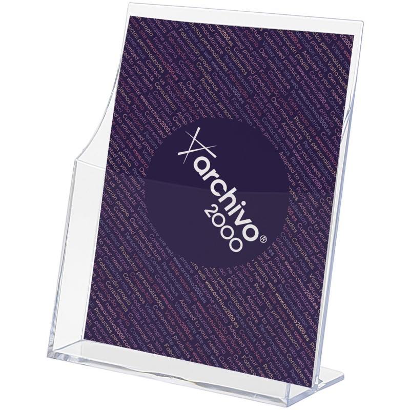 Archivo 2000 Présentoir de table vertical format 1/3 de A4 transparent - 1 Case