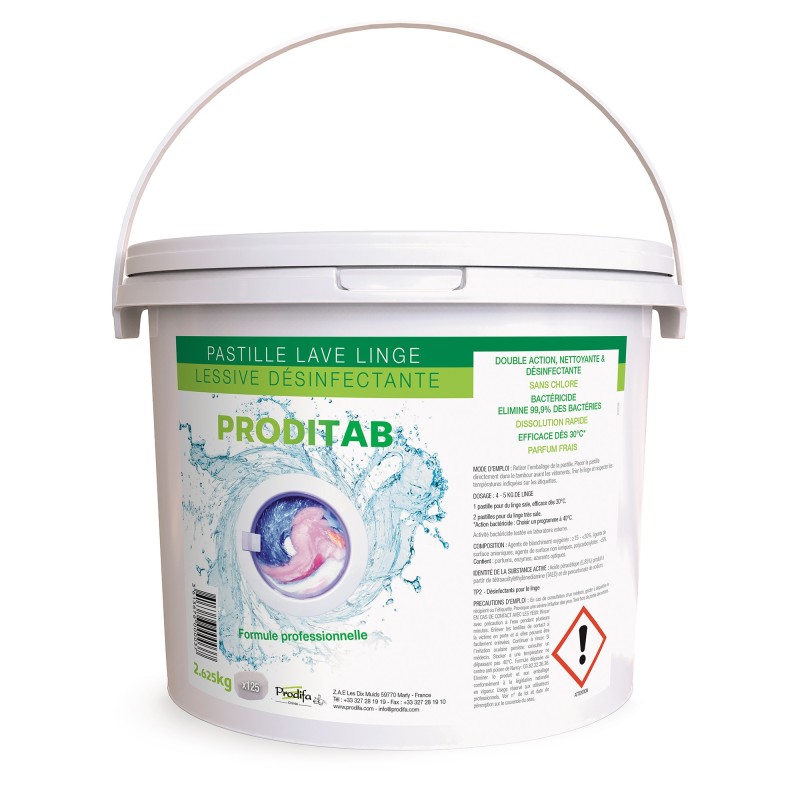 Proditab Lessive tablette désinfectante - 125 tablettes