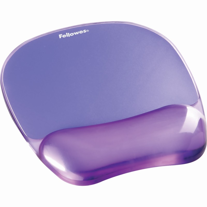 Fellowes Gel Crystal - Tapis de souris ergonomique - Repose-poignet intégré - Lilas
