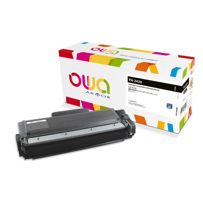 OWA Toner compatible BROTHER TN2420 - K18158OW - Noir
