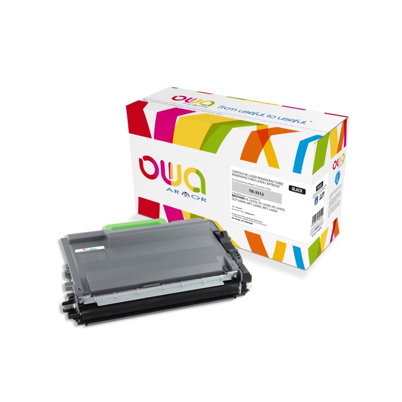 OWA Toner compatible BROTHER TN3512 - K15965OW - Noir