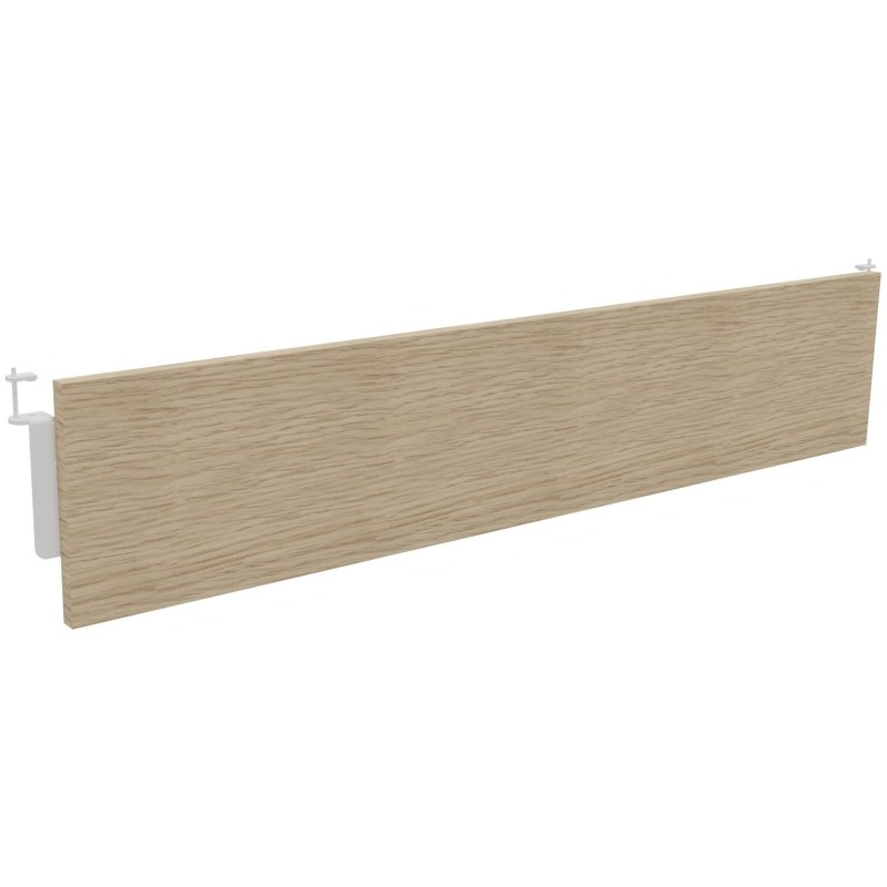 Voile de fond Burocolor Chêne pour bureau L.160 cm pieds Blanc