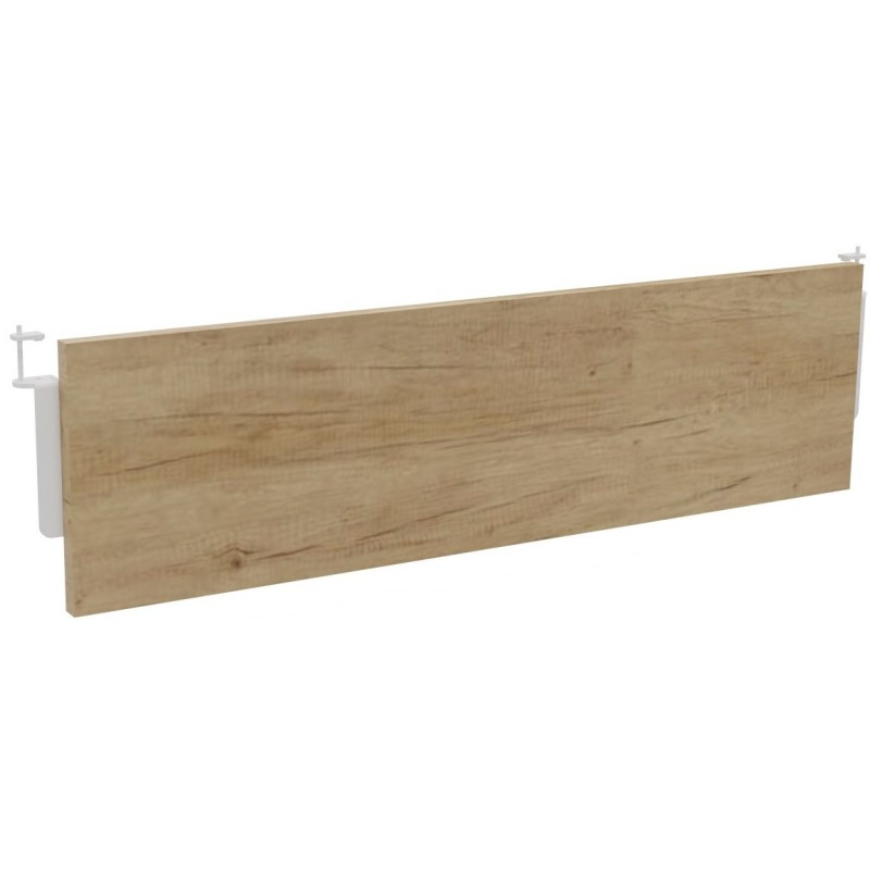 Voile de fond Burocolor Chêne Nebraska pour bureau L.120 cm pieds Blanc