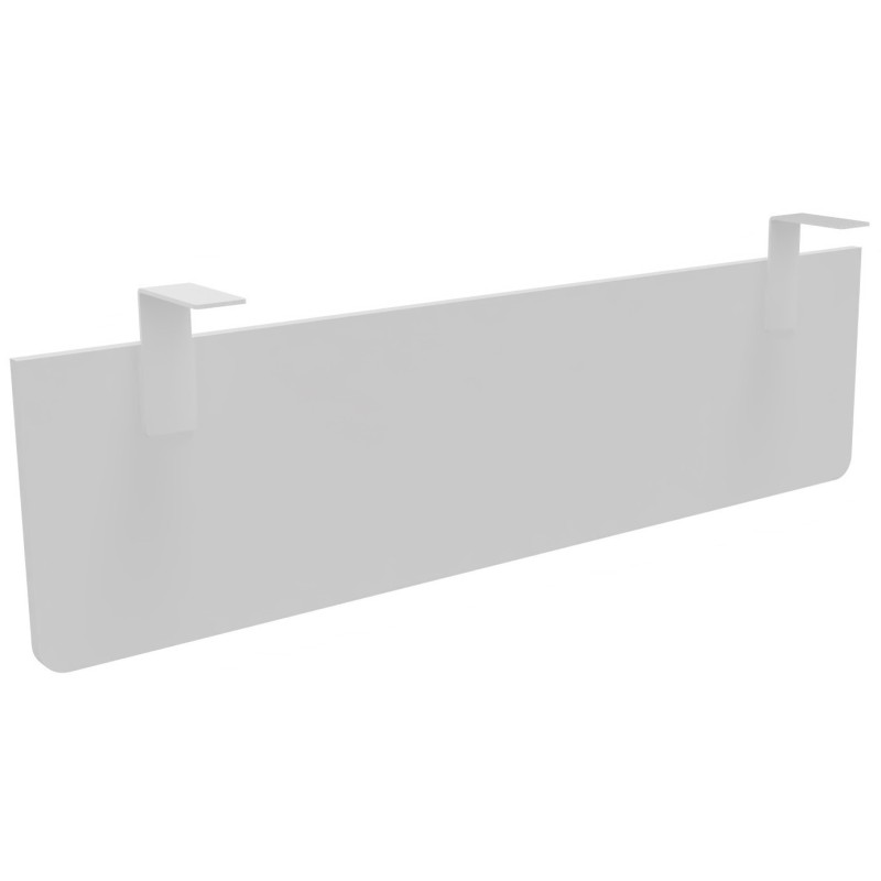 Voile de fond E-Link / Biospace pour bureau L.140 cm - Blanc - Fixations Blanches