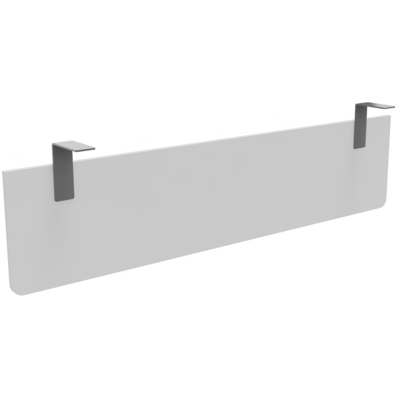 Voile de fond E-Link / Biospace pour bureau L.160 cm - Blanc - Fixations Aluminium