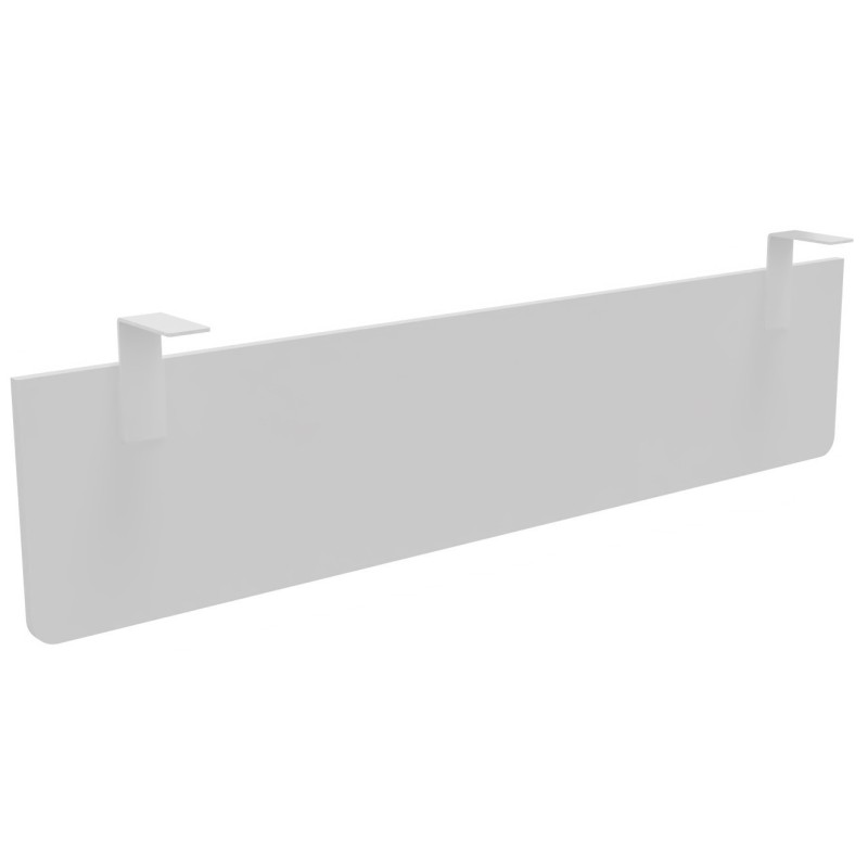 Voile de fond E-Link / Biospace pour bureau L.160 cm - Blanc - Fixations Blanches