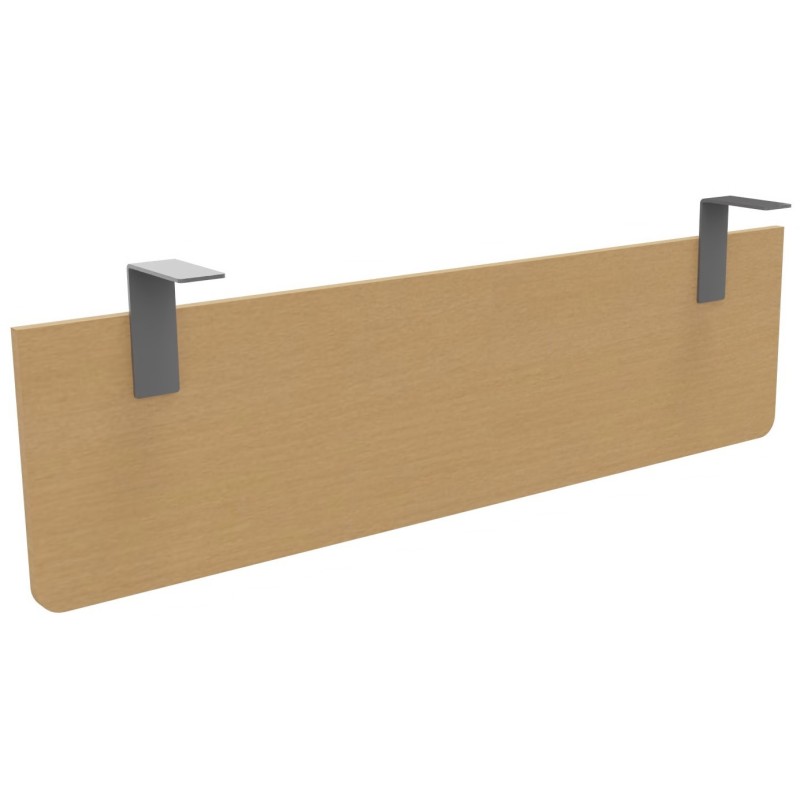 Voile de fond E-Link / Biospace pour bureau L.140 cm - Hêtre - Fixations Aluminium