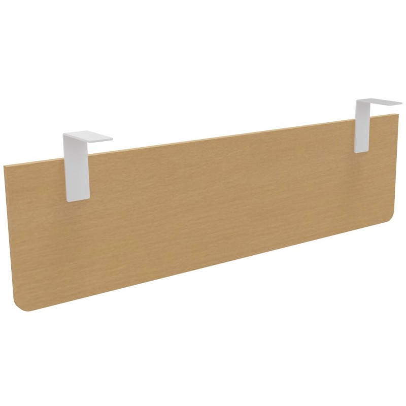 Voile de fond E-Link / Biospace pour bureau L.140 cm - Hêtre - Fixations Blanches