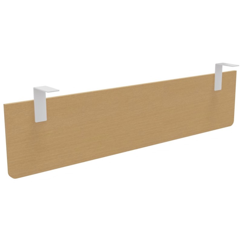 Voile de fond E-Link / Biospace pour bureau L.160 cm - Hêtre - Fixations Blanches