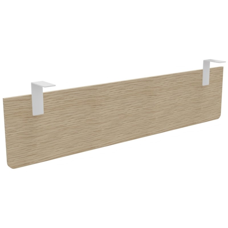 Voile de fond E-Link / Biospace pour bureau L.160 cm - Chêne - Fixations Blanches