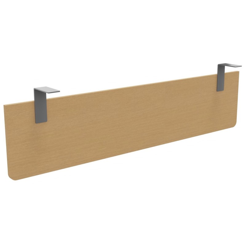 Voile de fond E-Link / Biospace pour bureau L.160 cm - Hêtre - Fixations Aluminium
