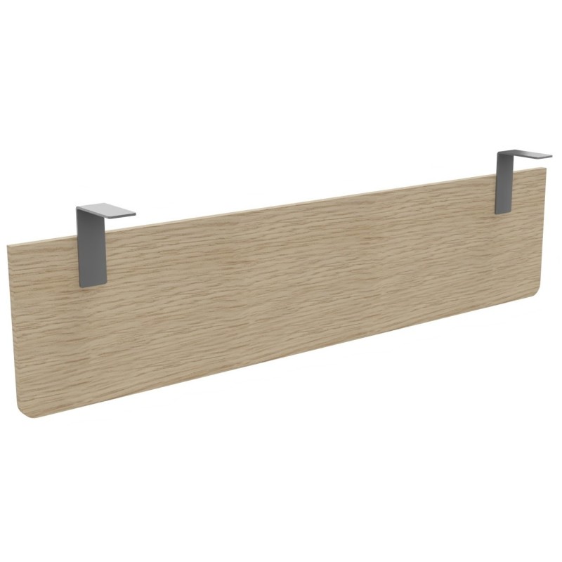 Voile de fond E-Link / Biospace pour bureau L.160 cm - Chêne - Fixations Aluminium