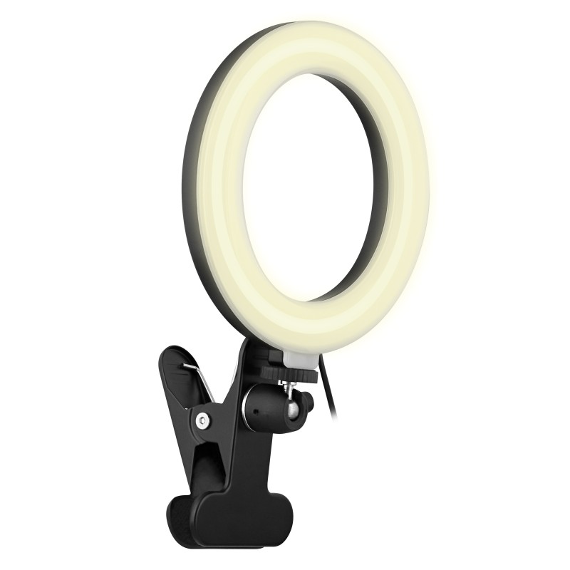 TNB Influence Anneau LED 6" avec pince - Noir