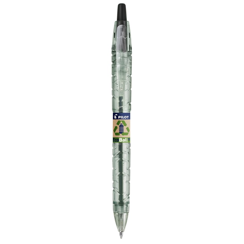 Pilot Begreen B2P Ecoball - Stylo bille rétractable pointe moyenne 1 mm - Noir