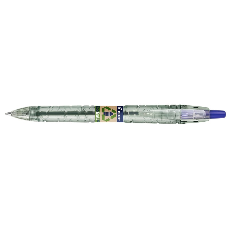 Pilot Begreen B2P Ecoball - Stylo bille rétractable  pointe moyenne 1 mm - Bleu