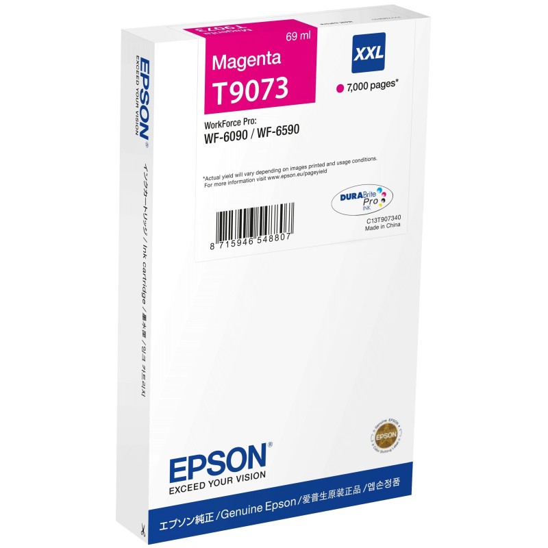 Epson T9073 XXL Cartouche d'encre originale très grande capacité C13T90734N - Magenta