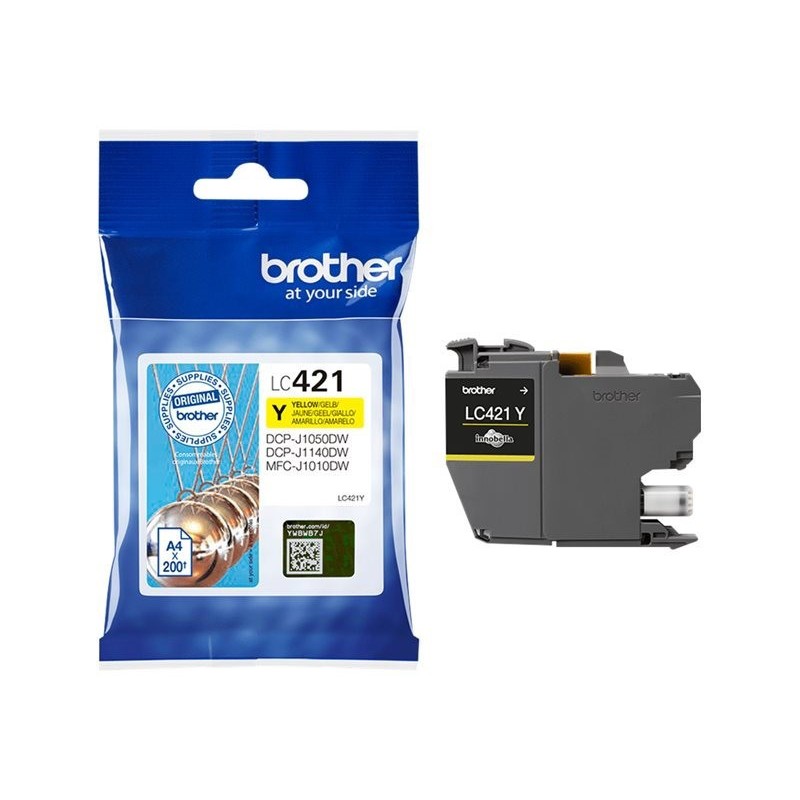 Brother LC421Y Cartouche d'encre originale - Jaune
