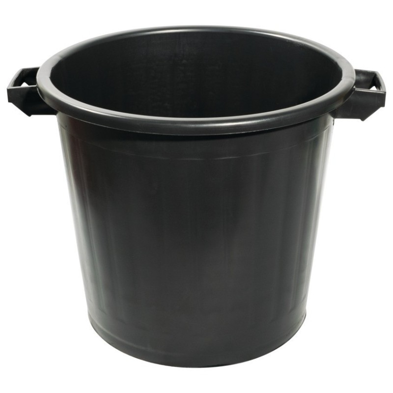 Taliaplast Poubelle plastique noire 50l sans couvercle