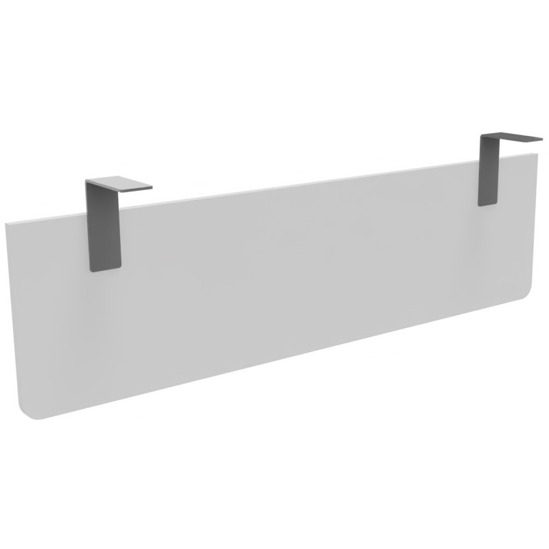 Voile de fond E-Link / Biospace pour bureau L.140 cm - Blanc - Fixations Aluminium