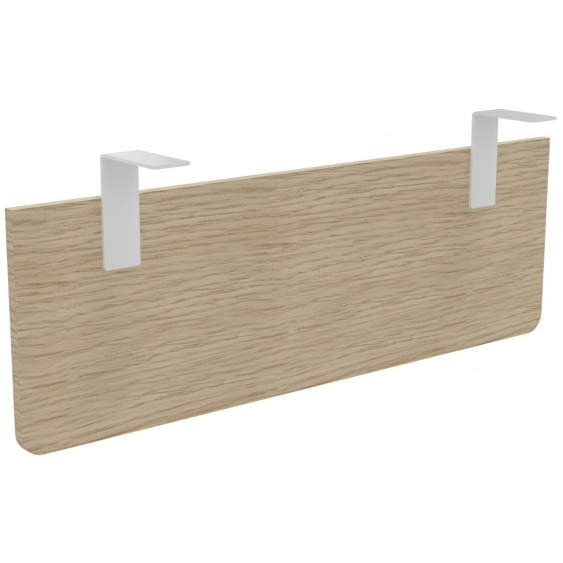Voile de fond E-Link / Biospace pour bureau L.120 cm - Chêne - Fixations Blanches