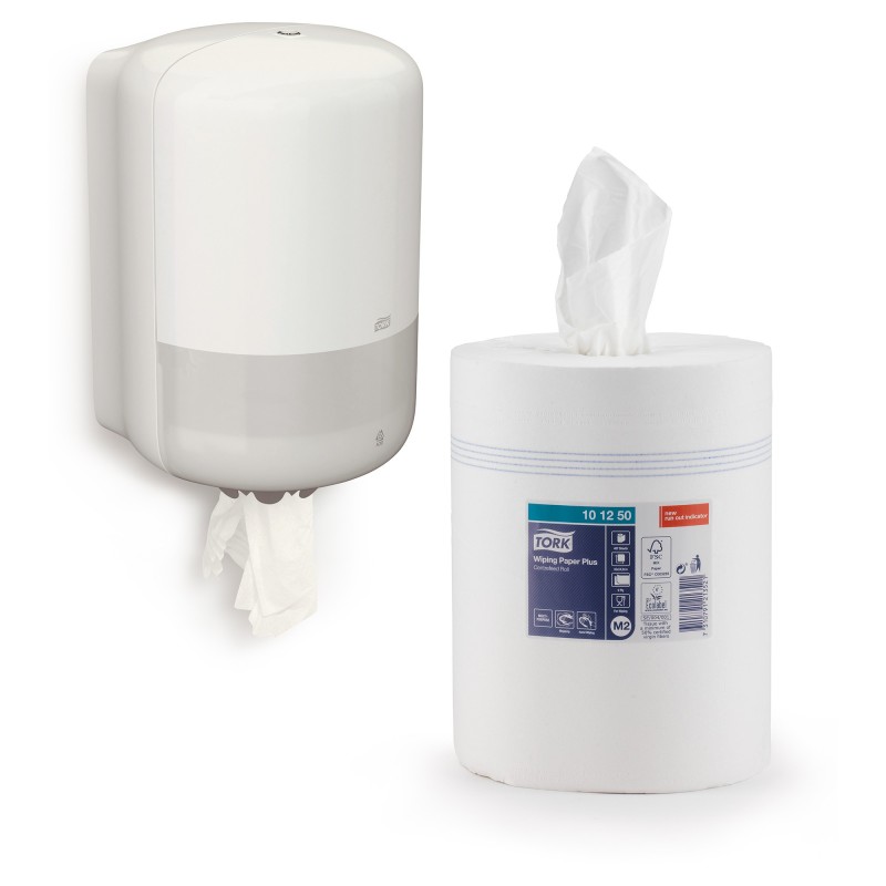 Tork Pack distributeur M2 à dévidage central + 12 bobines d'esssuie-mains