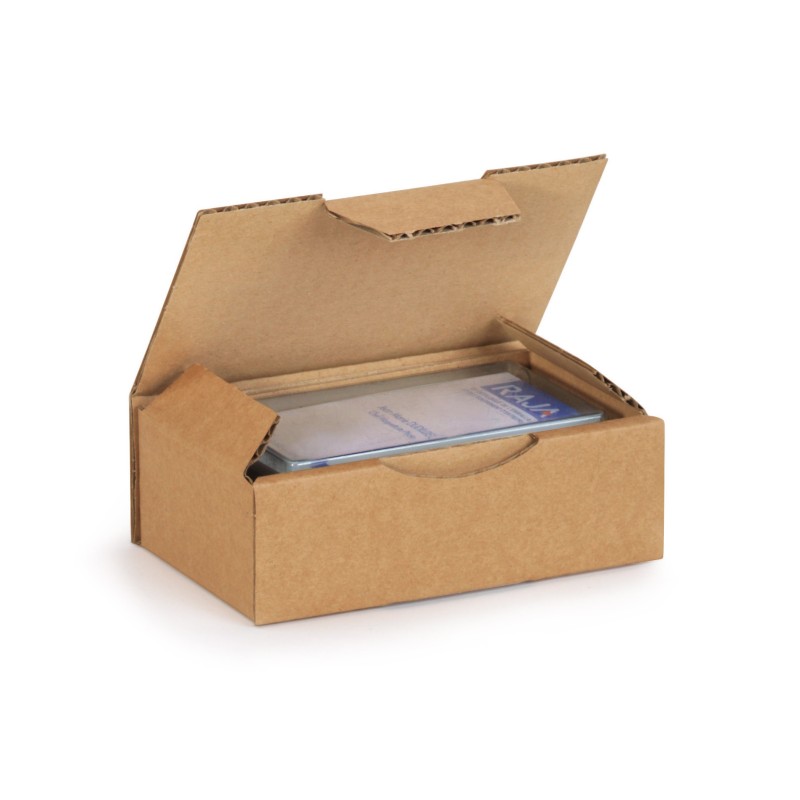 RAJA Boîte d'expédition brune en carton simple cannelure - L.24 x l.17 x H.5 cm - Lot de 50