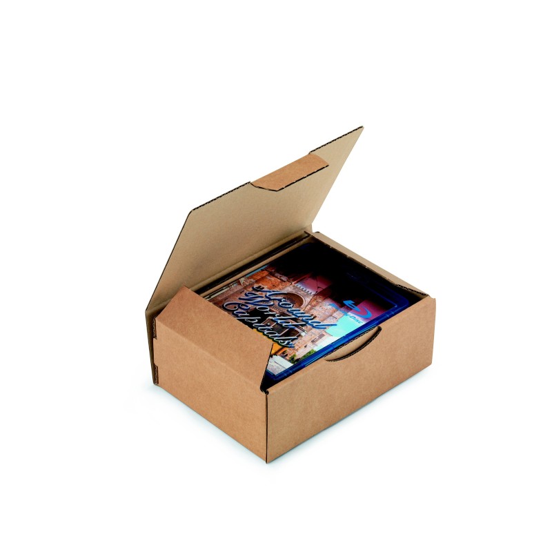 RAJA Boîte d'expédition brune en carton simple cannelure - L.20 x l.14 x H.7,5 cm - Lot de 50