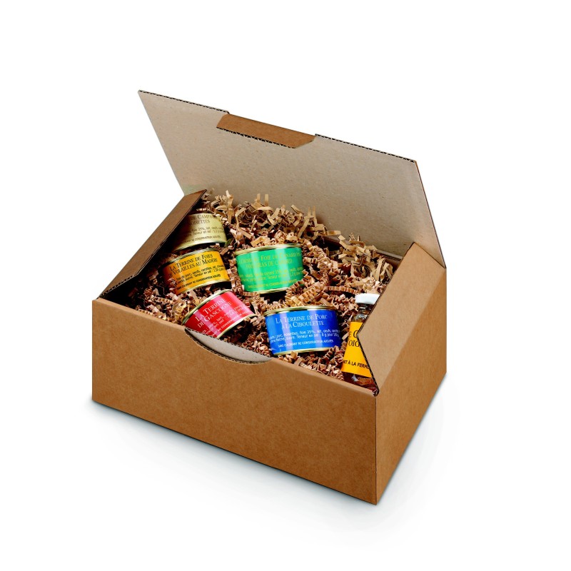 RAJA Boîte d'expédition brune en carton simple cannelure - L.25 x l.15 x H.10 cm - Lot de 50