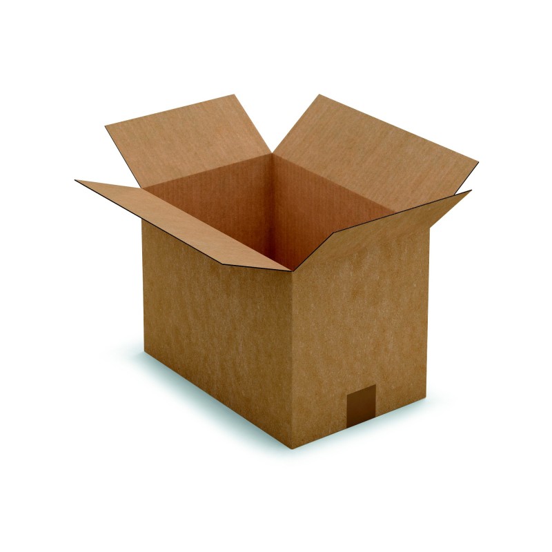 RAJA Caisse américaine carton simple cannelure - L.35 x l.23 x H.25 cm - Kraft brun - Lot de 25