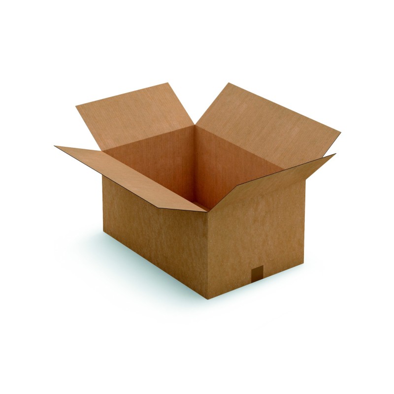 RAJA Caisse américaine carton simple cannelure - L.60 x l.40 x H.30 cm - Kraft brun - Lot de 20