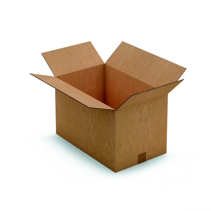 RAJA Caisse américaine carton double cannelure - L.50 x l.31 x H.31 cm - Kraft brun - Lot de 15