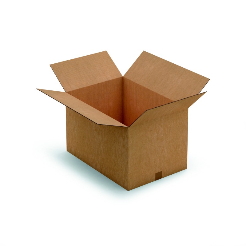 RAJA Caisse américaine carton double cannelure - L.65 x l.45 x H.40 cm - Kraft brun - Lot de 10