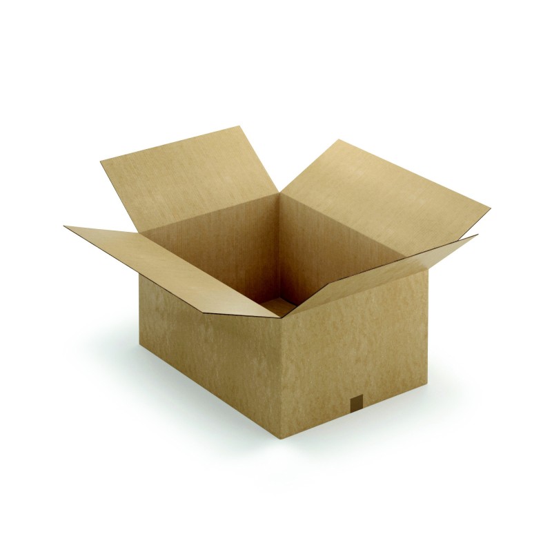 RAJA Caisse américaine carton double cannelure - L.78 x l.58 x H.40 cm - Kraft brun - Lot de 5