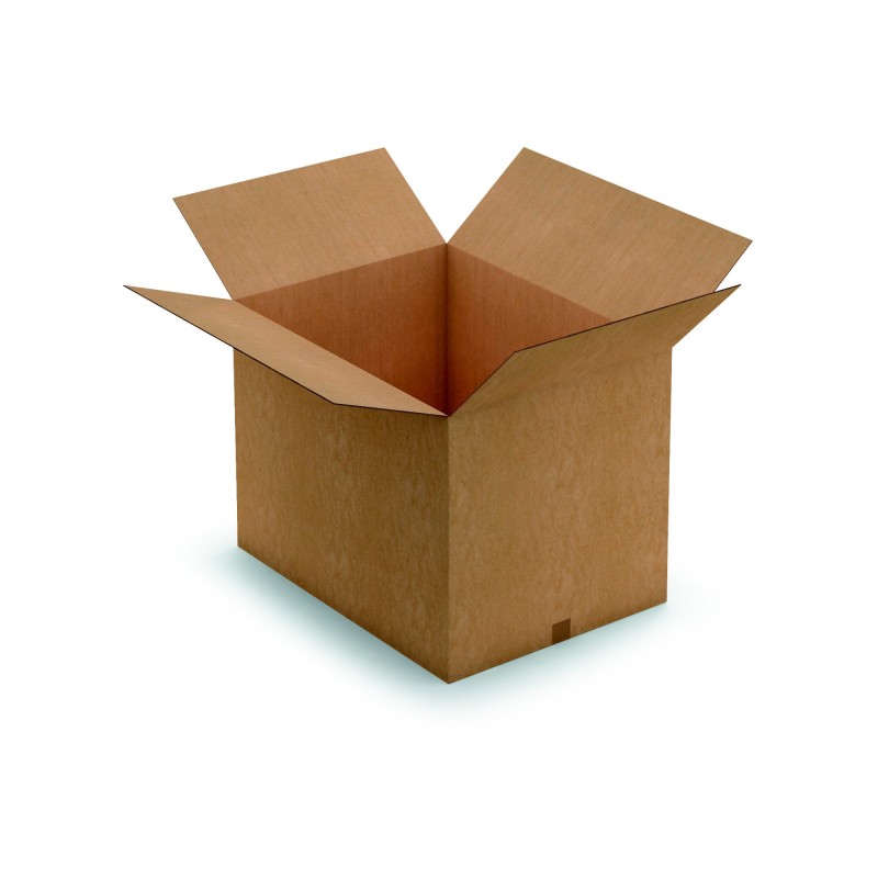 RAJA Caisse américaine carton double cannelure - L.80 x l.60 x H.60 cm - Kraft brun - Lot de 5