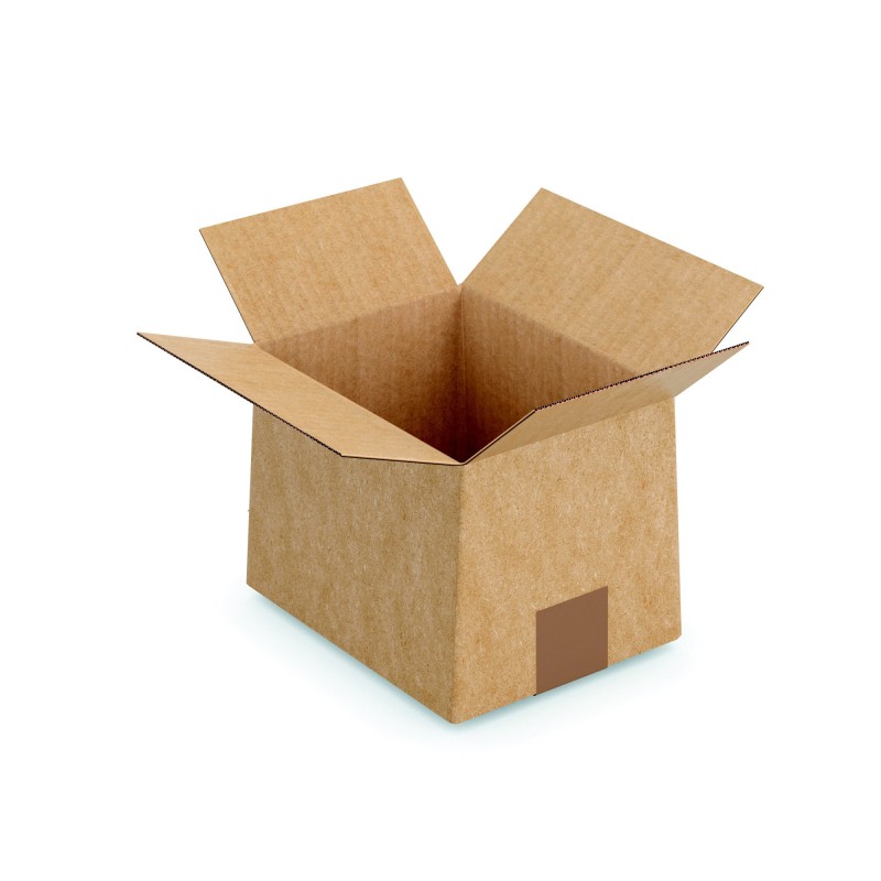 RAJA Caisse à hauteur variable en carton simple cannelure brun - L.20 x l.15 x H.9 à 15 cm - Lot de 25