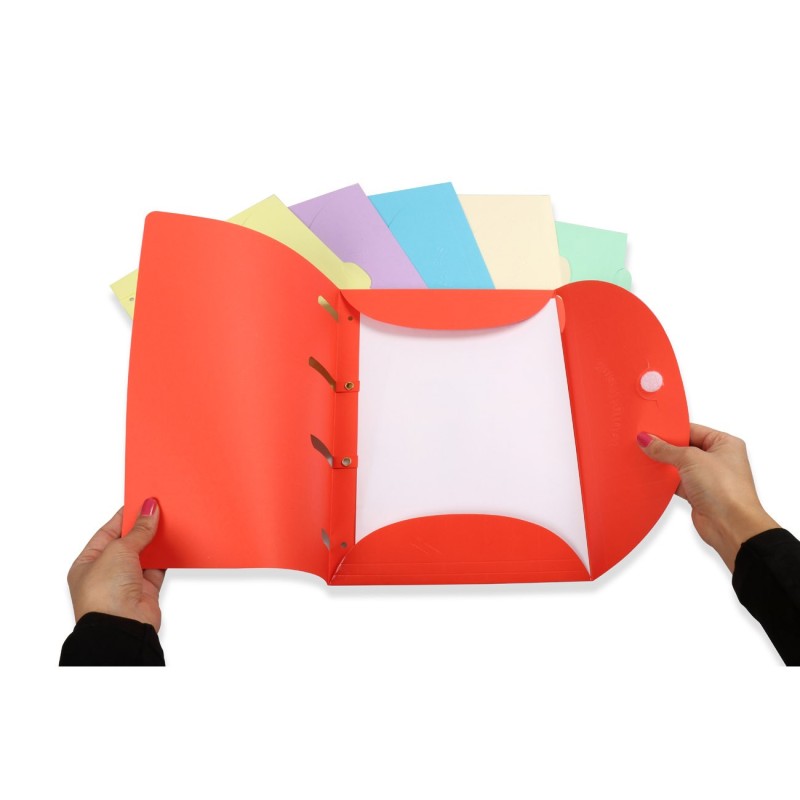 DJOIS by Tarifold Chemise de classement Smartfolder® A4 perforée en carton - Assortis - lot de 6