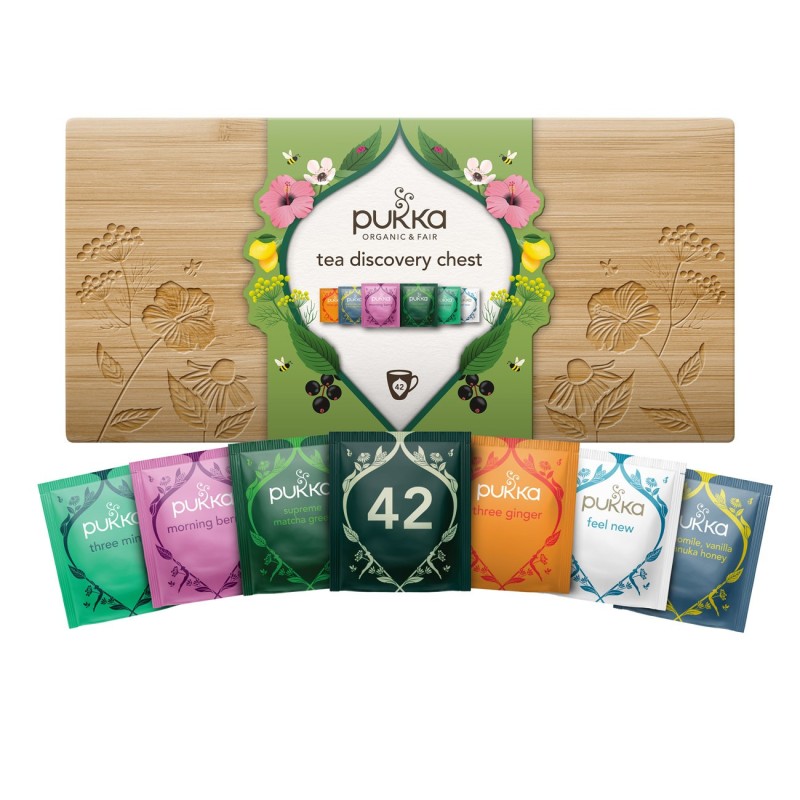pukka Coffret sélection thé et infusion 100% bio - 42 Sachets