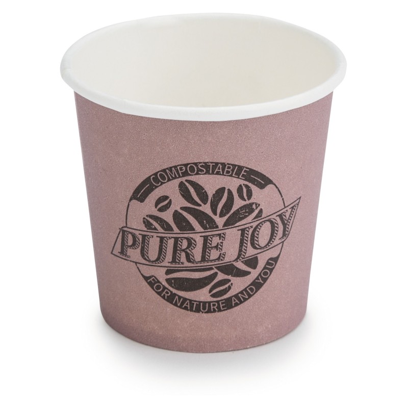 Gobelet en carton Pure Joy 100% végétal 10 cl - Lot de 80