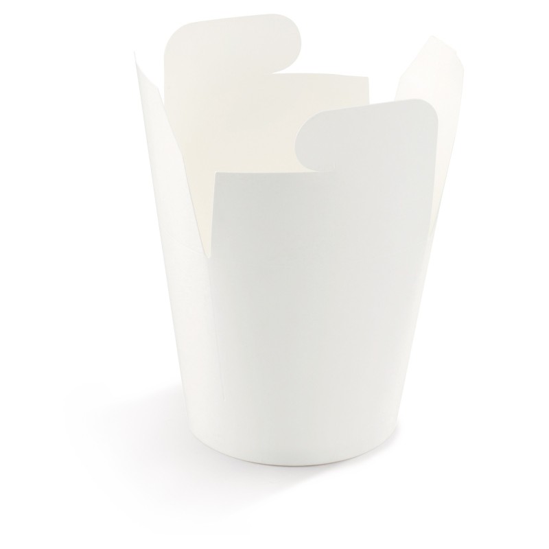 Pot à pâtes en carton 78cl fermeture à croisillon Blanc - lot de 50