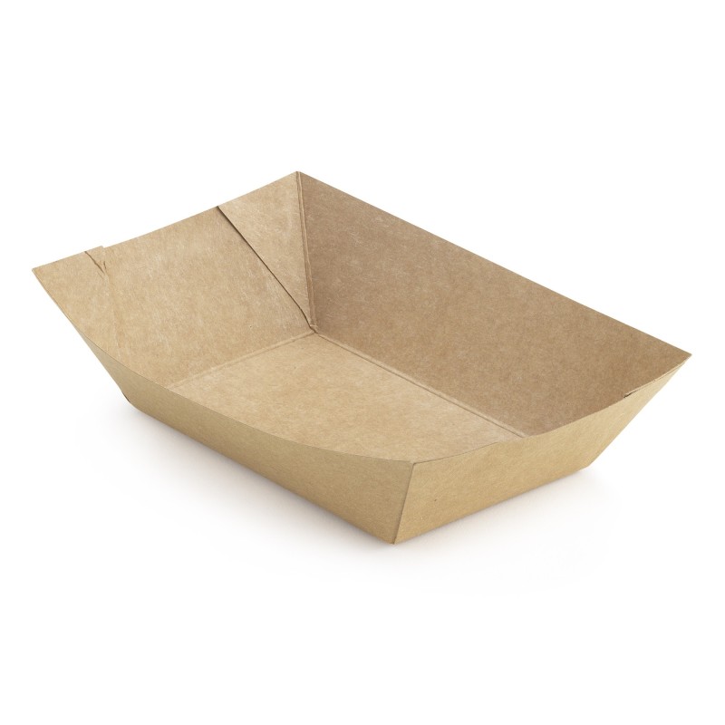 Barquette en carton 39cl kraft brun - lot de 250