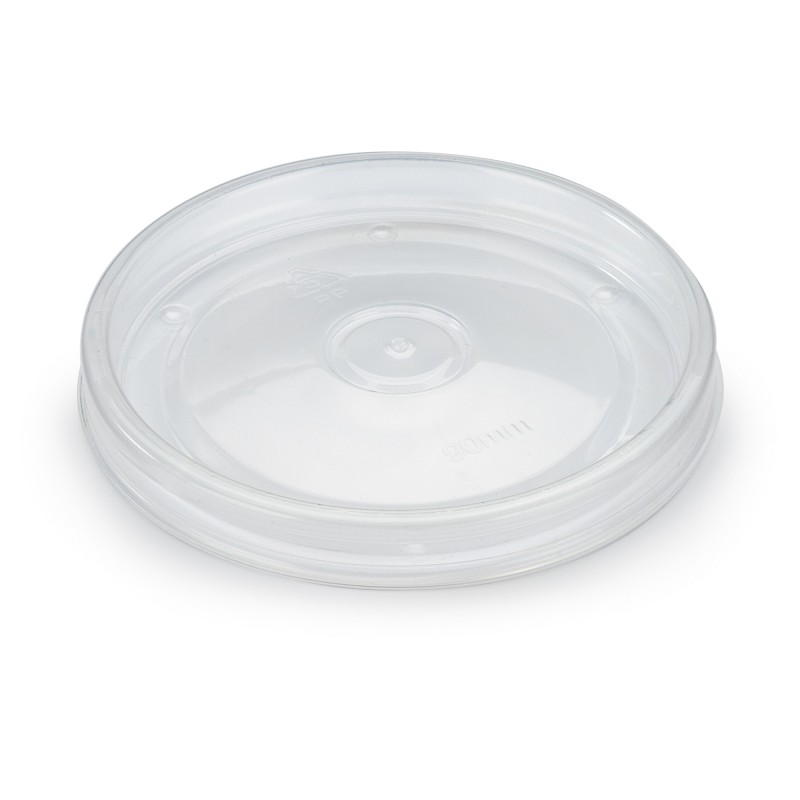Couvercle en plastique pour pot carton 24/36 cl - Transparent - Lot de 25