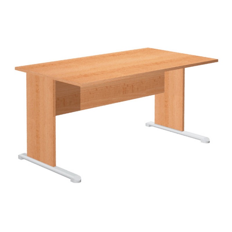 Bureau droit Pronto Bois - L.140 x P.80 cm - Plateau Hêtre - Pieds L Hêtre