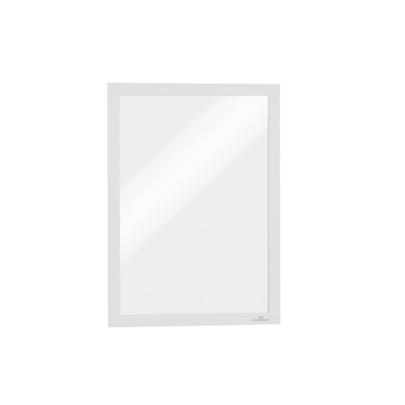 Durable Duraframe Pochette murale Cadre d'affichage adhésif A4 - Cadre blanc - Sachet de 2